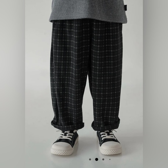 NEW WITH TAGS Mevi Plaid Trousers (Black) Minimo Bebe - Picture 3 of 5